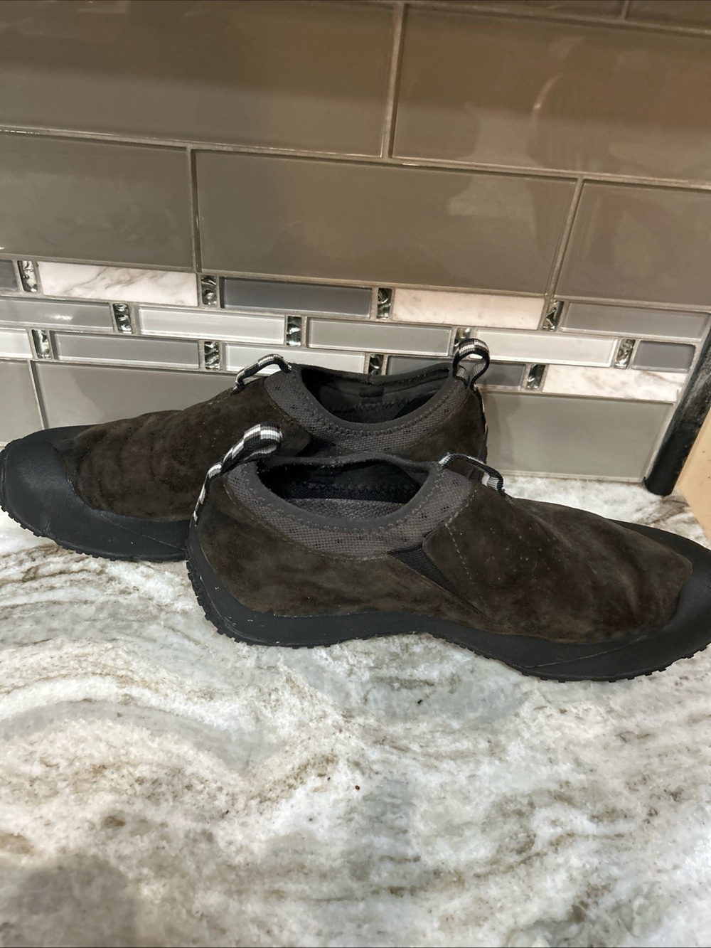 Merrell Shiver Moc Waterproof Winter Shoes Mens 12 Brown Slip On Grip Soles